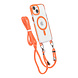 TUNIQ TUNIQ iPhone 15 Back-Cover hul - neck cord - magsafe - Orange TUNIQ TUNIQ iPhone 15 Back-Cover hul - neck cord - magsafe - Orange