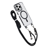 TUNIQ TUNIQ iPhone 15 Pro Backcover hoesje neck cord - magsafe - Zwart TUNIQ TUNIQ iPhone 15 Pro Backcover hoesje neck cord - magsafe - Zwart