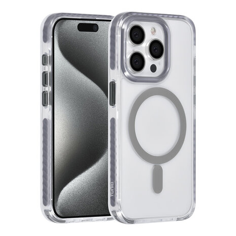 TUNIQ TUNIQ iPhone 15 Pro Back cover coque neck cord - magsafe - Gris TUNIQ TUNIQ iPhone 15 Pro Back cover coque neck cord - magsafe - Gris