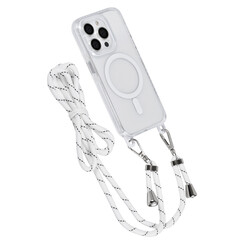 TUNIQ iPhone 15 Pro Backcover hoesje neck cord - magsafe - Wit