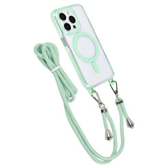 TUNIQ iPhone 15 Pro Back cover case - neck cord - magsafe - Green