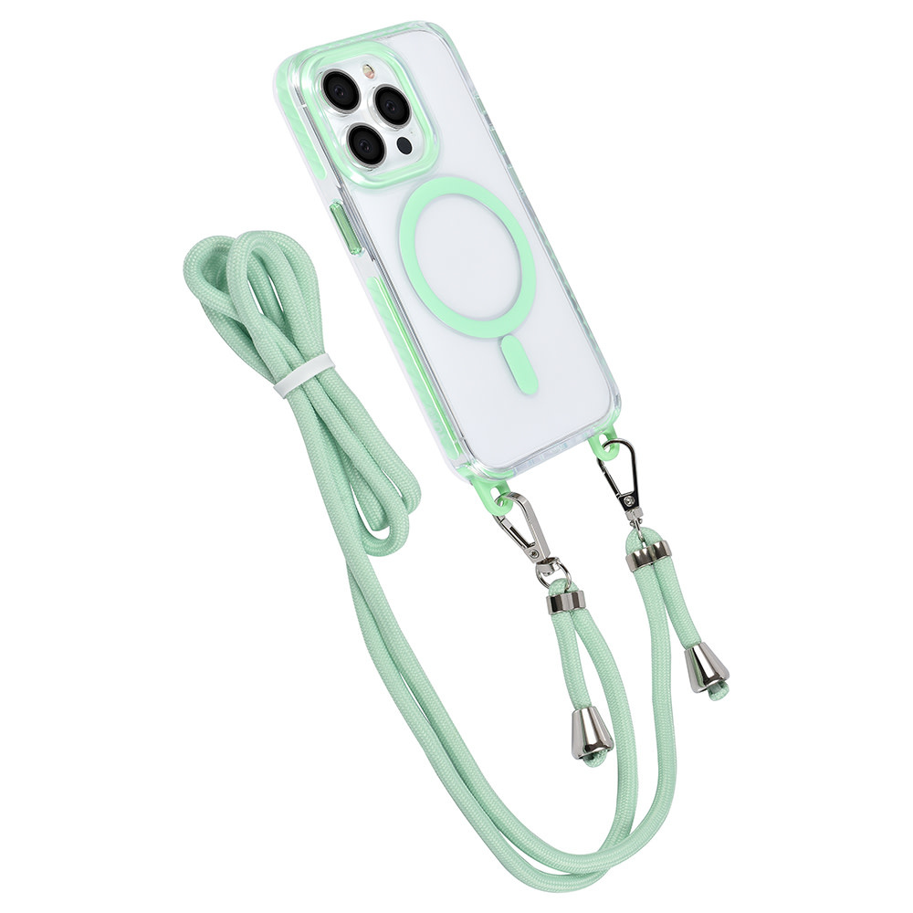 TUNIQ TUNIQ iPhone 15 Pro Backcover hoesje neck cord - magsafe - Groen, foto 6 van 6