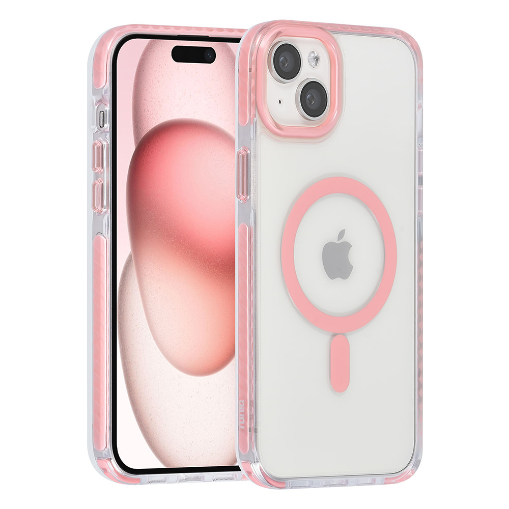TUNIQ TUNIQ iPhone 15 Plus Backcover hoesje neck cord - magsafe - Roze, foto 2 van 6