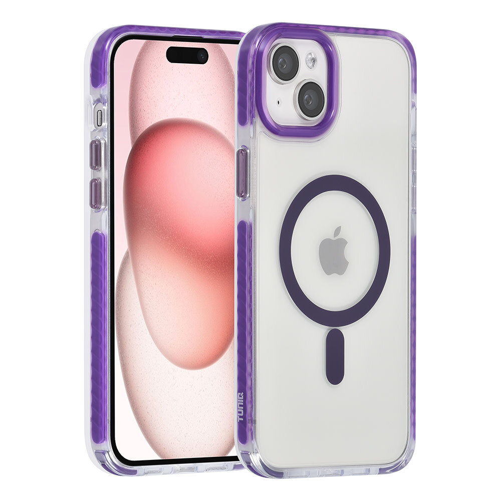 TUNIQ TUNIQ iPhone 15 Plus Back-Cover hul - neck cord - magsafe - Lila TUNIQ TUNIQ iPhone 15 Plus Back-Cover hul - neck cord - magsafe - Lila