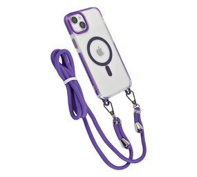 TUNIQ TUNIQ iPhone 15 Plus Back-Cover hul - neck cord - magsafe - Lila TUNIQ TUNIQ iPhone 15 Plus Back-Cover hul - neck cord - magsafe - Lila