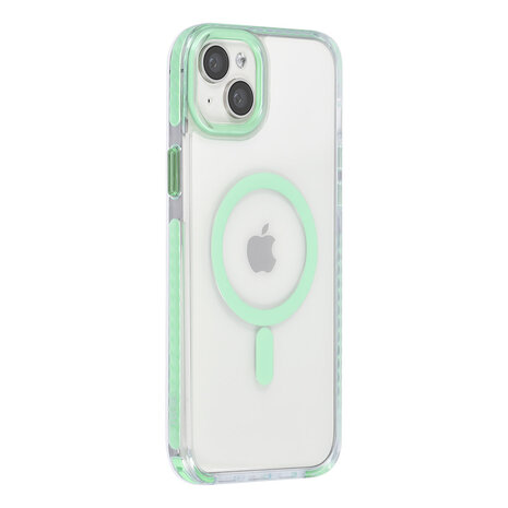 TUNIQ TUNIQ iPhone 15 Plus Backcover hoesje neck cord - magsafe - Groen TUNIQ TUNIQ iPhone 15 Plus Backcover hoesje neck cord - magsafe - Groen