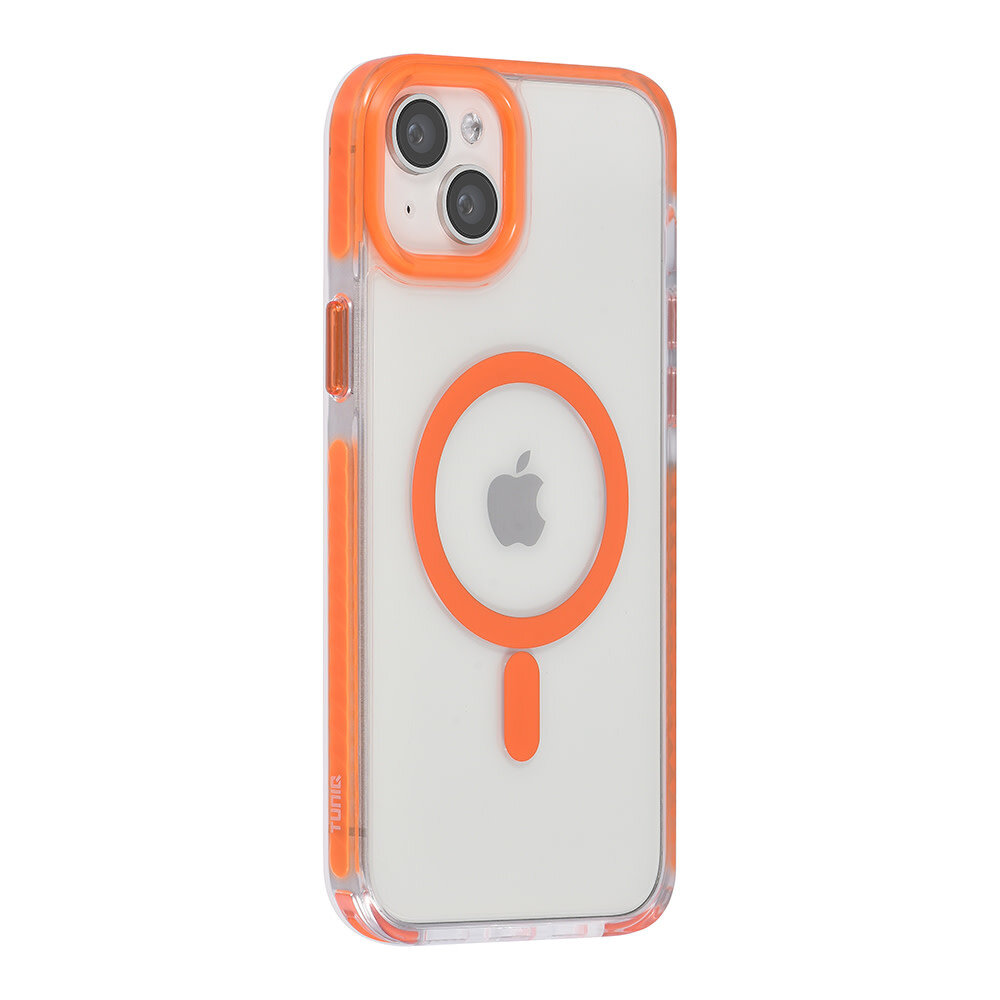 TUNIQ TUNIQ iPhone 15 Plus Backcover hoesje neck cord - magsafe - Oranje TUNIQ TUNIQ iPhone 15 Plus Backcover hoesje neck cord - magsafe - Oranje