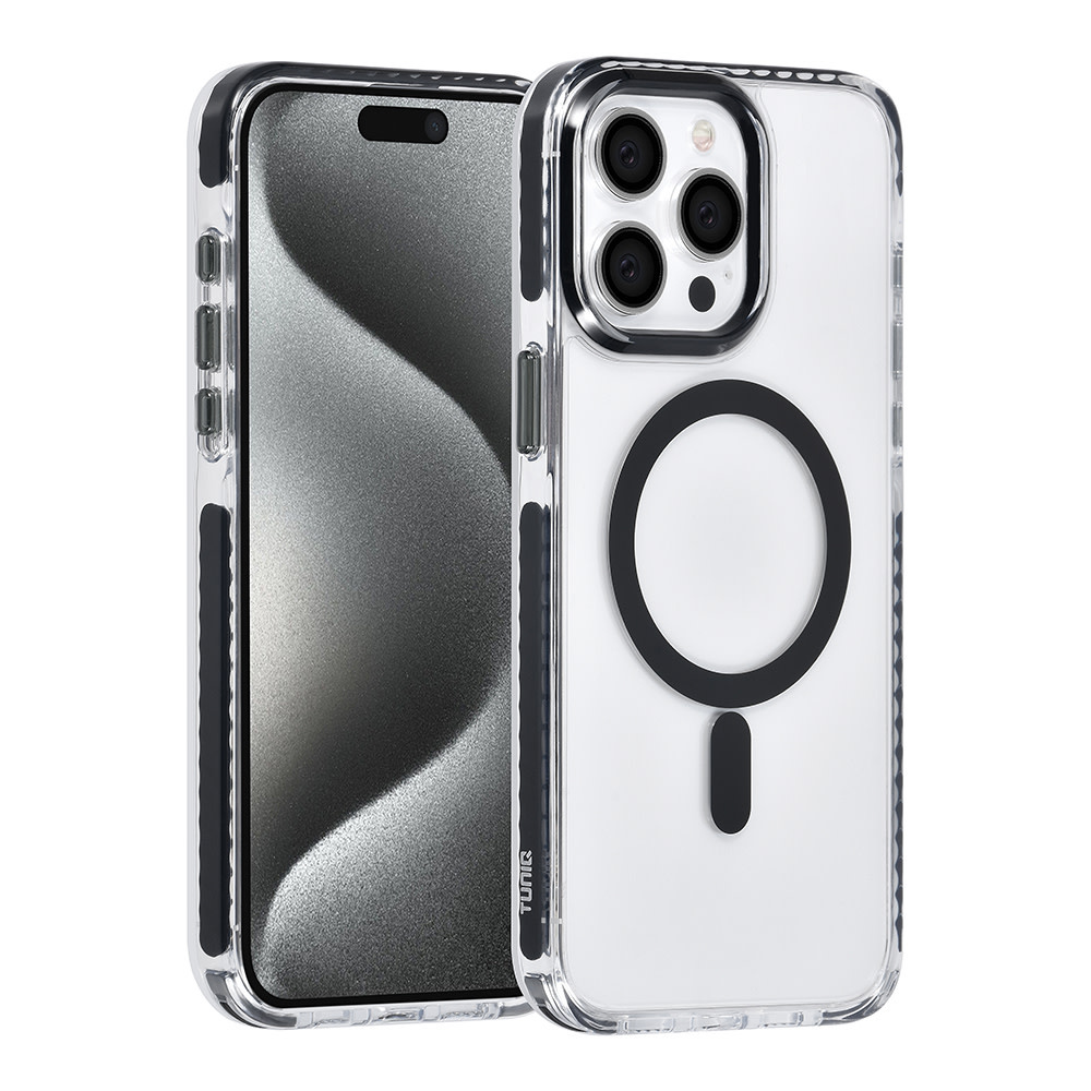 TUNIQ TUNIQ iPhone 15 Pro Max Backcover hoesje neck cord - magsafe - Zwart, foto 3 van 6