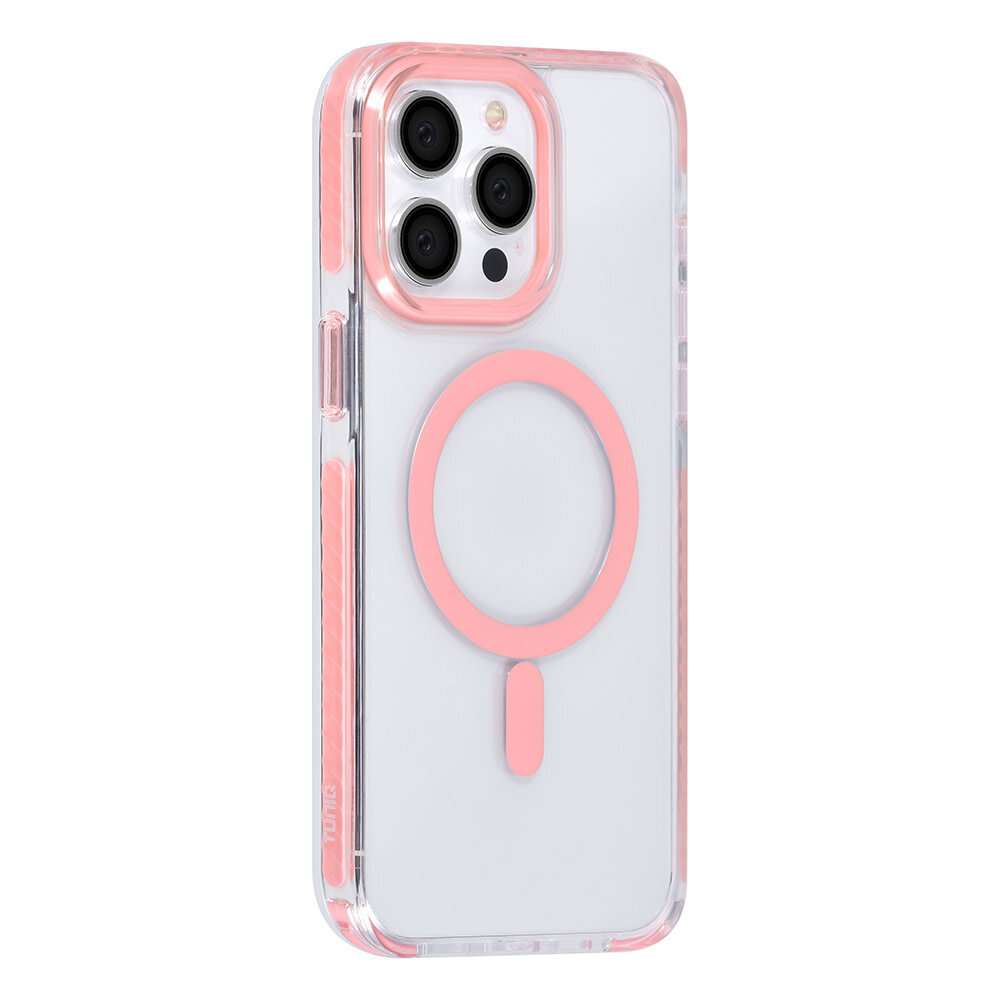 TUNIQ TUNIQ iPhone 15 Pro Max Back cover case - neck cord - magsafe - Pink TUNIQ TUNIQ iPhone 15 Pro Max Back cover case - neck cord - magsafe - Pink