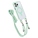 TUNIQ TUNIQ iPhone 15 Pro Max Back cover case - neck cord - magsafe - Green TUNIQ TUNIQ iPhone 15 Pro Max Back cover case - neck cord - magsafe - Green
