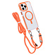TUNIQ TUNIQ iPhone 15 Pro Max Back cover case - neck cord - magsafe - Orange TUNIQ TUNIQ iPhone 15 Pro Max Back cover case - neck cord - magsafe - Orange