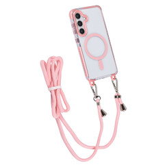 TUNIQ Galaxy S24 Back cover coque neck cord - magsafe - Rose