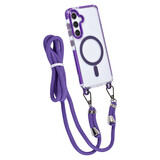 TUNIQ TUNIQ Galaxy S24 Back-Cover hul - neck cord - magsafe - Lila