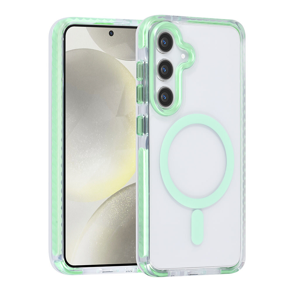 TUNIQ TUNIQ Galaxy S24 Back cover case - neck cord - magsafe - Green TUNIQ TUNIQ Galaxy S24 Back cover case - neck cord - magsafe - Green