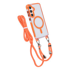 TUNIQ Galaxy S24 Back cover coque neck cord - magsafe - Orange