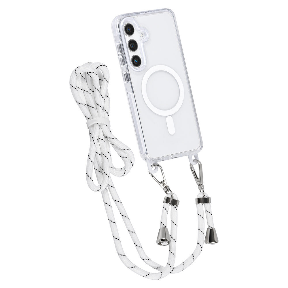 TUNIQ TUNIQ Galaxy S24 Plus Backcover hoesje neck cord - magsafe - Wit TUNIQ TUNIQ Galaxy S24 Plus Backcover hoesje neck cord - magsafe - Wit