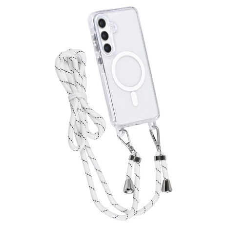 TUNIQ TUNIQ Galaxy S24 Plus Backcover hoesje neck cord - magsafe - Wit TUNIQ TUNIQ Galaxy S24 Plus Backcover hoesje neck cord - magsafe - Wit