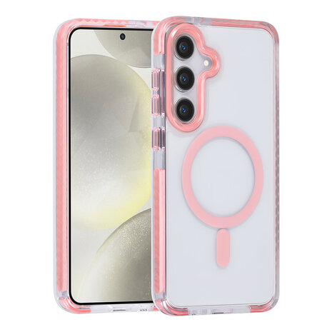 TUNIQ TUNIQ Galaxy S24 Plus Back-Cover hul - neck cord - magsafe - Rosa TUNIQ TUNIQ Galaxy S24 Plus Back-Cover hul - neck cord - magsafe - Rosa