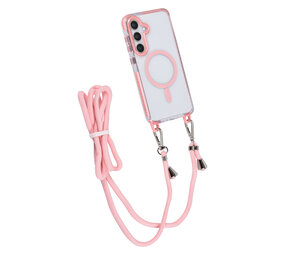 TUNIQ TUNIQ Galaxy S24 Plus Back cover case - neck cord - magsafe - Pink TUNIQ TUNIQ Galaxy S24 Plus Back cover case - neck cord - magsafe - Pink