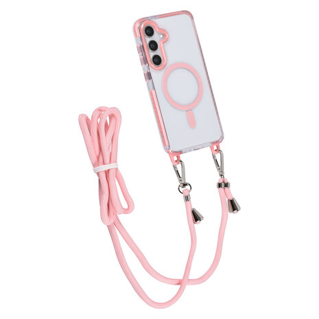 TUNIQ TUNIQ Galaxy S24 Plus Back-Cover hul - neck cord - magsafe - Rosa TUNIQ TUNIQ Galaxy S24 Plus Back-Cover hul - neck cord - magsafe - Rosa