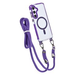 TUNIQ Galaxy S24 Plus Back cover case - neck cord - magsafe - Purple