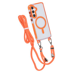 TUNIQ Galaxy S24 Plus Back cover case - neck cord - magsafe - Orange