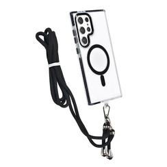 TUNIQ Galaxy S24 Ultra Backcover hoesje neck cord - magsafe - Zwart