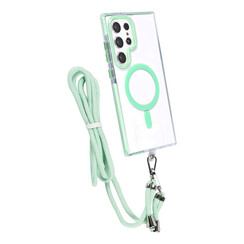 TUNIQ Galaxy S24 Ultra Back cover case - neck cord - magsafe - Green