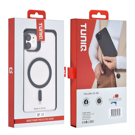 TUNIQ TUNIQ iPhone 11 Back cover case - Magsafe silicone - Black TUNIQ TUNIQ iPhone 11 Back cover case - Magsafe silicone - Black