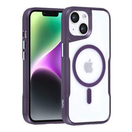 TUNIQ TUNIQ iPhone 14 Back cover case - Magsafe silicone - Purple TUNIQ TUNIQ iPhone 14 Back cover case - Magsafe silicone - Purple