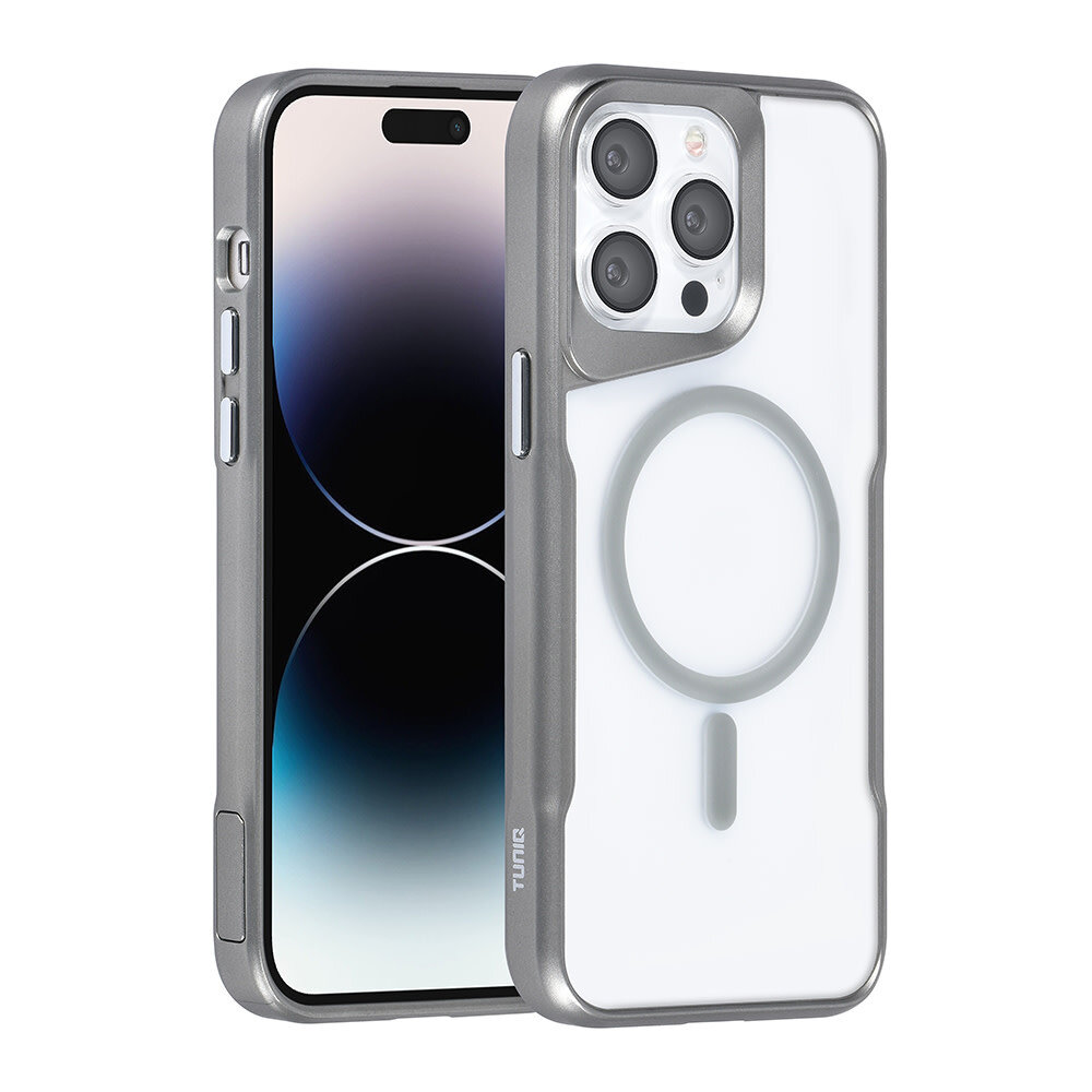 TUNIQ TUNIQ iPhone 14 Pro Max Back cover coque Magsafe silicone - Gris TUNIQ TUNIQ iPhone 14 Pro Max Back cover coque Magsafe silicone - Gris