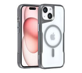 TUNIQ TUNIQ iPhone 15 Back cover coque Magsafe silicone - Gris TUNIQ TUNIQ iPhone 15 Back cover coque Magsafe silicone - Gris