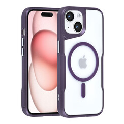 TUNIQ iPhone 15 Back cover coque Magsafe silicone - Violet