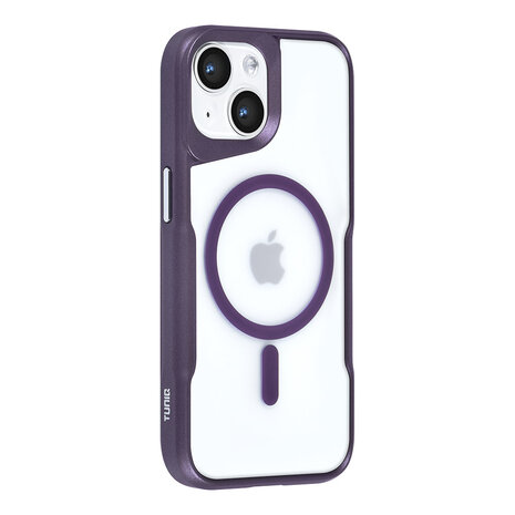 TUNIQ TUNIQ iPhone 15 Back cover case - Magsafe silicone - Purple TUNIQ TUNIQ iPhone 15 Back cover case - Magsafe silicone - Purple