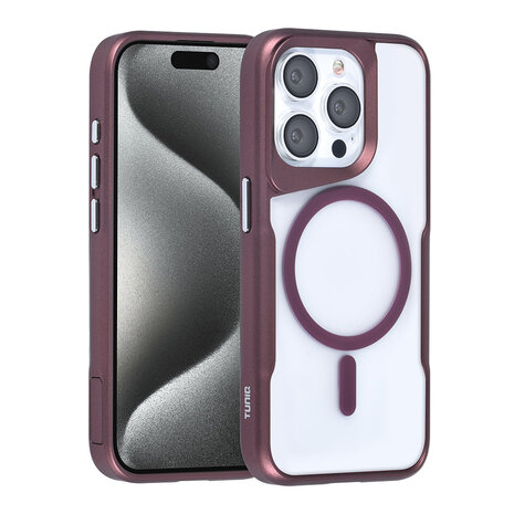 TUNIQ TUNIQ iPhone 15 Pro Back cover coque Magsafe silicone - Rouge TUNIQ TUNIQ iPhone 15 Pro Back cover coque Magsafe silicone - Rouge