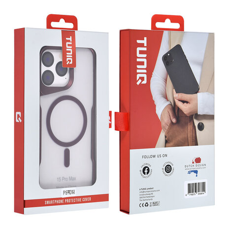 TUNIQ TUNIQ iPhone 15 Pro Max Back cover coque Magsafe silicone - Rouge TUNIQ TUNIQ iPhone 15 Pro Max Back cover coque Magsafe silicone - Rouge