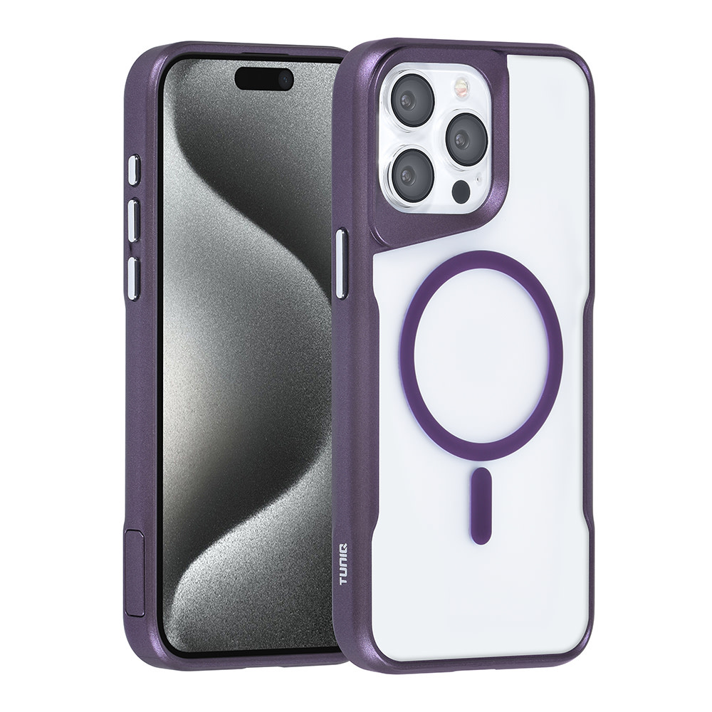 TUNIQ TUNIQ iPhone 15 Pro Max Backcover hoesje Magsafe silicone - Paars, foto 5 van 6