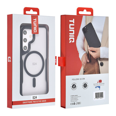 TUNIQ TUNIQ Galaxy S24 Back cover case - Magsafe silicone - Black TUNIQ TUNIQ Galaxy S24 Back cover case - Magsafe silicone - Black