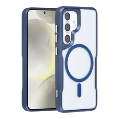 TUNIQ Galaxy S24 Backcover hoesje Magsafe silicone - DonkerBlauw