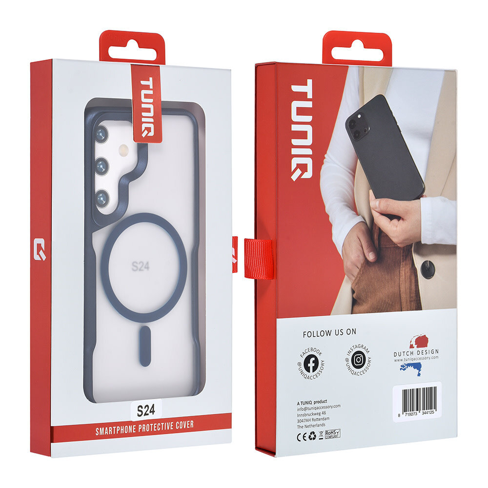 TUNIQ TUNIQ Galaxy S24 Back-Cover hul - Magsafe silicone - Dunkelblau TUNIQ TUNIQ Galaxy S24 Back-Cover hul - Magsafe silicone - Dunkelblau