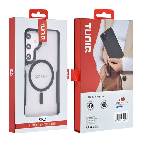 TUNIQ TUNIQ Galaxy S24 Plus Backcover hoesje Magsafe silicone - Zwart TUNIQ TUNIQ Galaxy S24 Plus Backcover hoesje Magsafe silicone - Zwart
