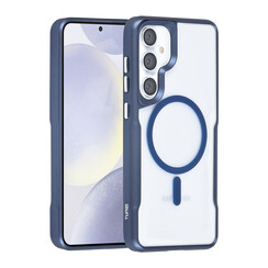 TUNIQ Galaxy S24 Plus Back cover coque Magsafe silicone - Bleu foncé