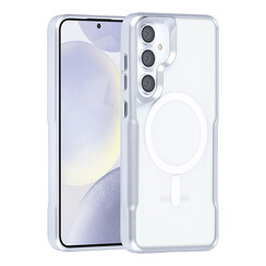 TUNIQ Galaxy S24 Plus Back cover case - Magsafe silicone - Silver