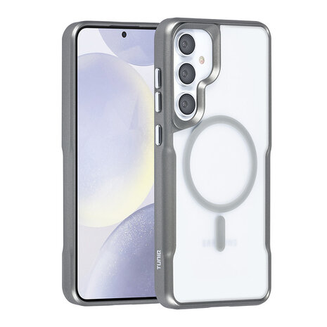 TUNIQ TUNIQ Galaxy S24 Plus Back cover coque Magsafe silicone - Gris TUNIQ TUNIQ Galaxy S24 Plus Back cover coque Magsafe silicone - Gris