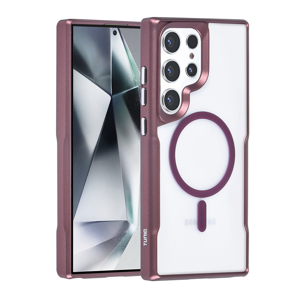 TUNIQ TUNIQ Galaxy S24 Ultra Back-Cover hul - Magsafe silicone - Rot TUNIQ TUNIQ Galaxy S24 Ultra Back-Cover hul - Magsafe silicone - Rot