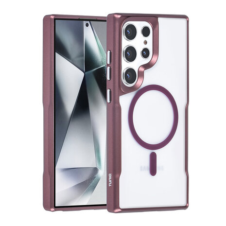 TUNIQ TUNIQ Galaxy S24 Ultra Back-Cover hul - Magsafe silicone - Rot TUNIQ TUNIQ Galaxy S24 Ultra Back-Cover hul - Magsafe silicone - Rot