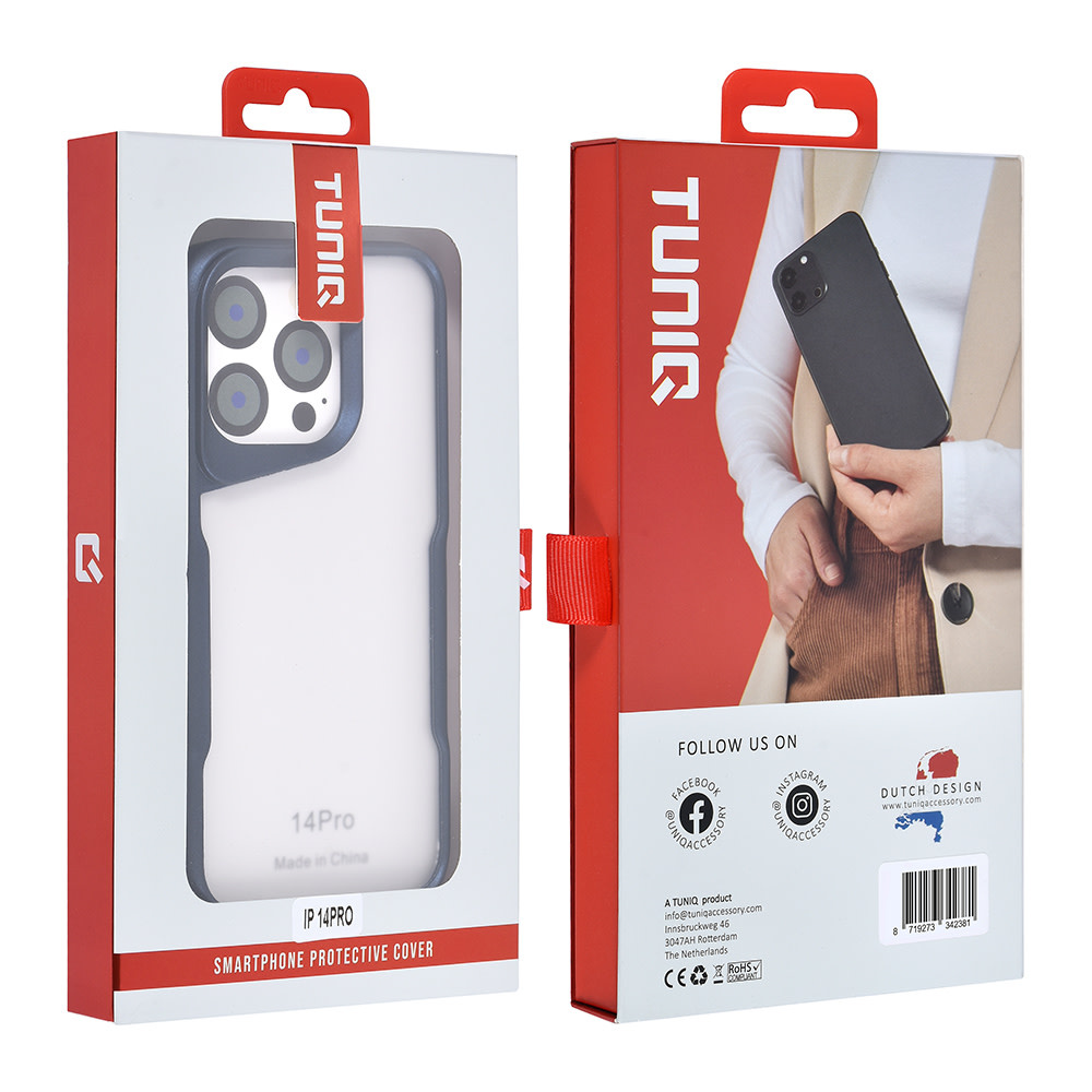 TUNIQ TUNIQ iPhone 14 Pro Backcover hoesje Silicone - DonkerBlauw, foto 4 van 6