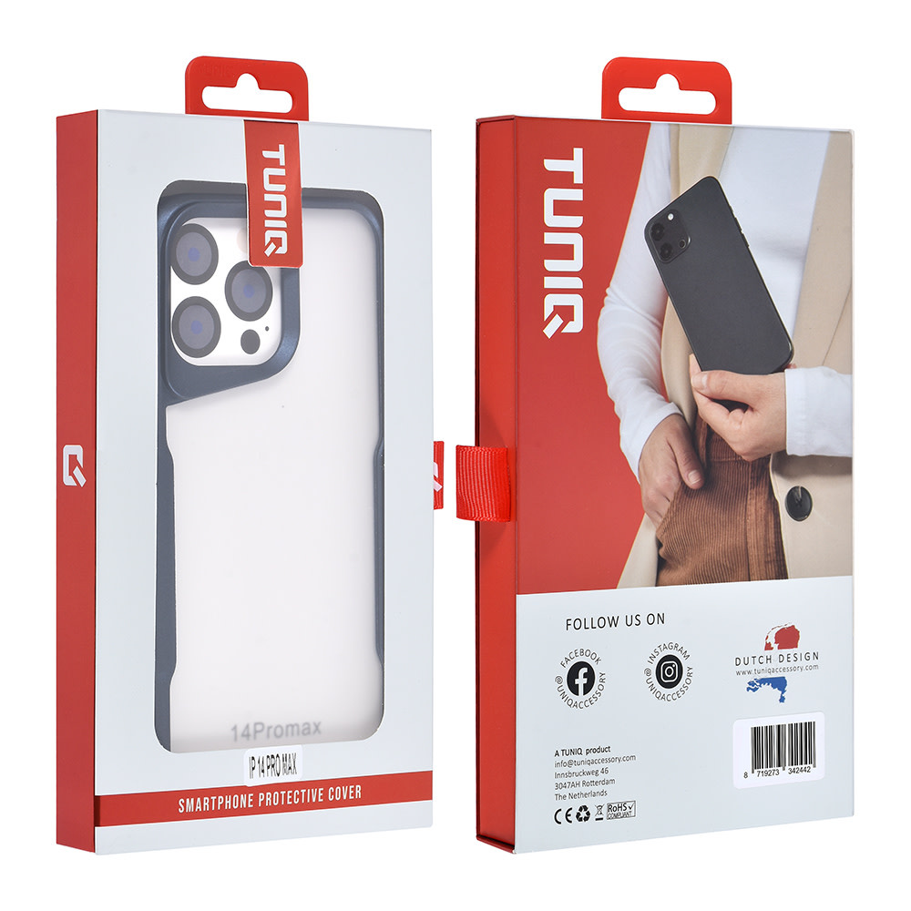TUNIQ TUNIQ iPhone 14 Pro Max Backcover hoesje Silicone - DonkerBlauw, foto 3 van 6