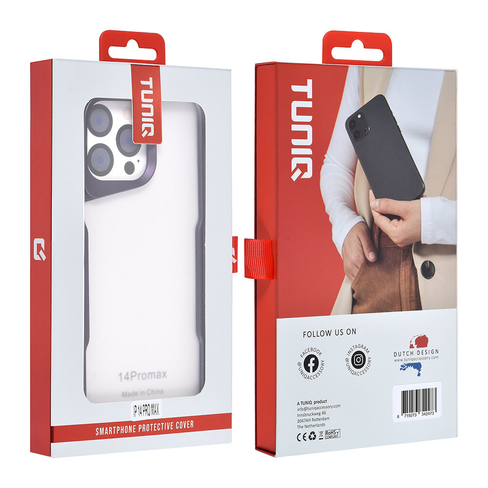 TUNIQ TUNIQ iPhone 14 Pro Max Back-Cover hul - Silicone - Lila TUNIQ TUNIQ iPhone 14 Pro Max Back-Cover hul - Silicone - Lila