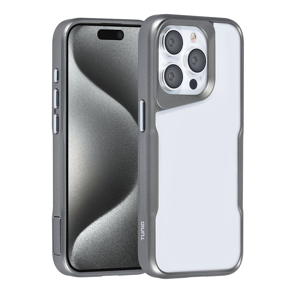 TUNIQ TUNIQ iPhone 15 Pro Back cover coque Silicone - Gris
